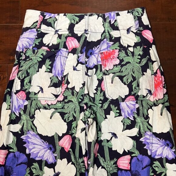 ANTHROPOLOGIE Cecilia Pettersson The Colette Cropped Pants Floral Size 28 - Picture 7 of 14